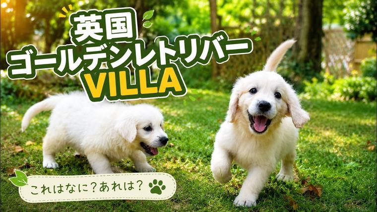 英国ゴールデンレトリバー VILLAの子犬。これはなに？あれは？の動画のサムネイル